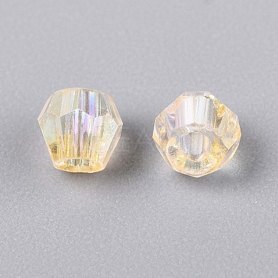 Transparent Spray Painted Glass Beads LS-EGLA-N018-4mm-09-1