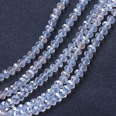 Electroplate Glass Beads Strands X-EGLA-A044-T8mm-B19-1