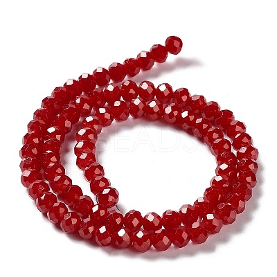 Baking Paint Imitation Jade Glass Bead Strands DGLA-A034-J10mm-A29-1