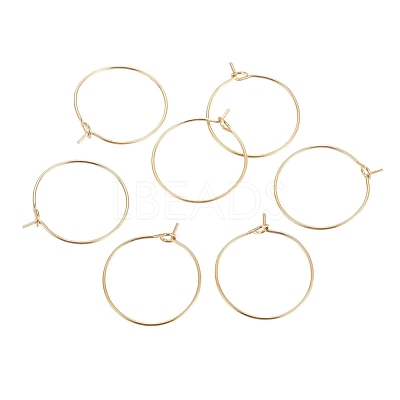Ion Plating(IP) 316L Surgical Stainless Steel Hoop Earring Findings STAS-G130-03G-21MM-1