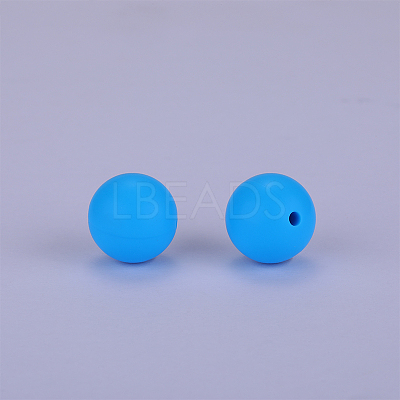 Round Silicone Focal Beads SI-JX0046A-132-1