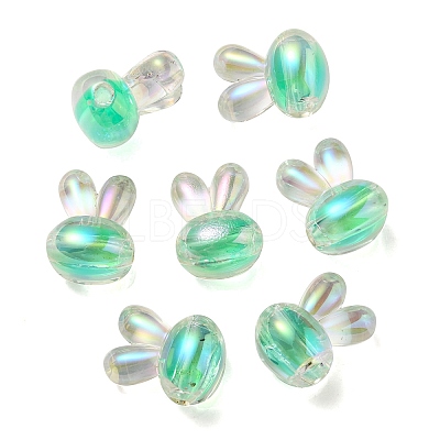 UV Plating Rainbow Iridescent Acrylic Beads X1-PACR-E001-05B-1