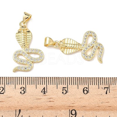 Brass Micro Pave Cubic Zirconia Pendants KK-L243-29G-12-1