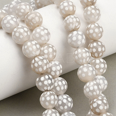 Tibetan Style dZi Beads Strands GG-NH0001-A04-10MM-1