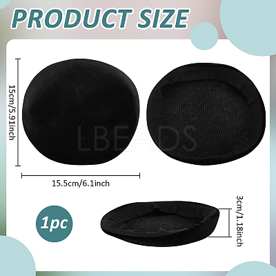 Velet Pillbox Stewardess Fascinator Hat Base for Millinery AJEW-WH0248-757B-1