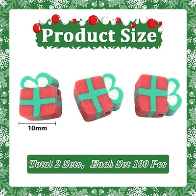 2 Sets Handmade Polymer Clay Beads CLAY-SC0002-05-1