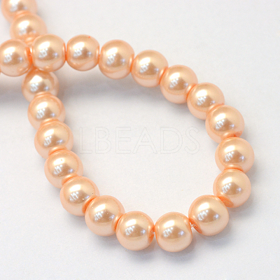 Baking Paint Glass Pearl Bead Strands HY-Q003-3mm-18-1