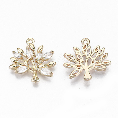 Brass Micro Pave Cubic Zirconia Pendants LS-KK-S359-020A-RS-1