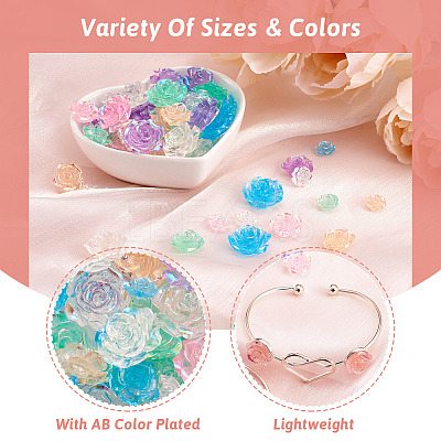 300Pcs 3 Style Transparent Resin Cabochons CRES-YS0001-05-1