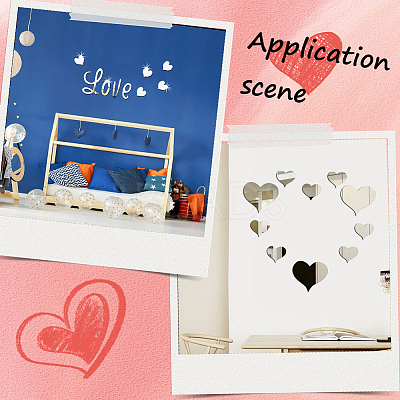 120Pcs Acrylic Mirror Wall Stickers AJEW-SP0001-07-1