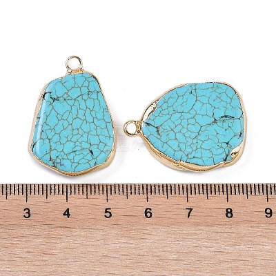 Synthetic Turquoise Pendants KK-F868-32G-01-1