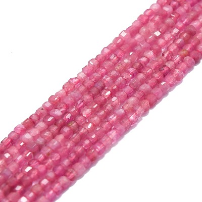 Natural Pink Tourmaline Beads Strands G-P457-B01-02B-1