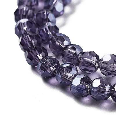 Electroplate Transparent Glass Beads Strands LS-EGLA-A035-T4mm-A15-1
