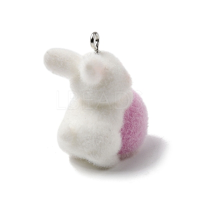 Easter Opaque Resin Pendants RESI-F062-03D-1