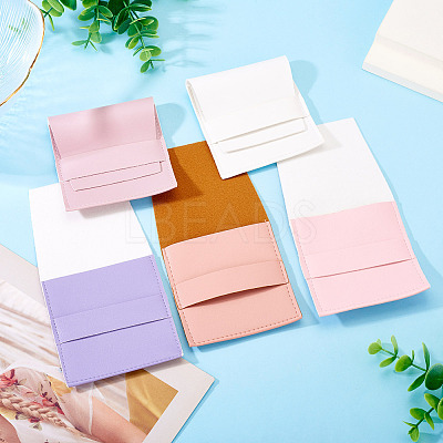 5Pcs 5 Ccolors Square PU Leather Envelope Pouches ABAG-TA0001-77-1