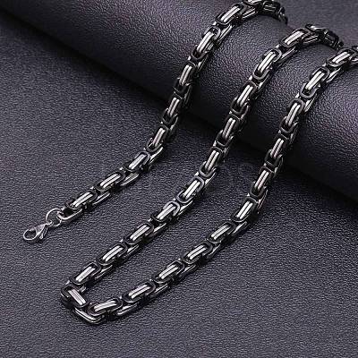 Stainless Steel Byzantine Chains Necklaces for Men FS-WG56795-53-1