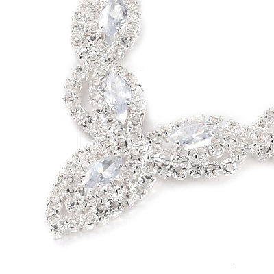 Alloy Rhinestone Necklaces & Stud Earring Sets for Women SJEW-U001-01P-02-1