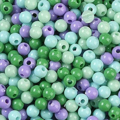Opaque Acrylic Beads OACR-H118-07B-06-1