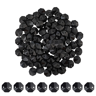 80Pcs Electroplate Glass Links Connectors EGLA-HY0001-18B-1