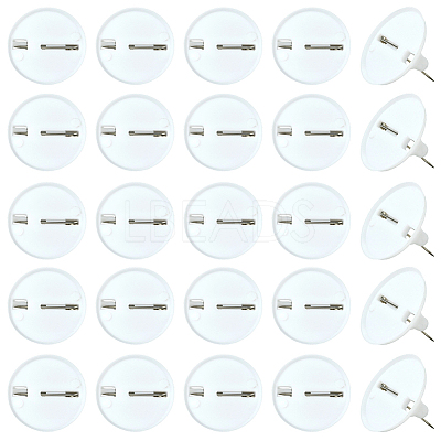 80Pcs Plastic Brooch Base Settings KY-SC0002-39B-1