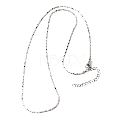 1.3MM 304 Stainless Steel Boston Link Chains Necklaces for Women Men NJEW-Z115-12P-04-1