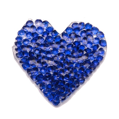 Heart Glitter Hotfix Rhinestone DIY-WH0268-17F-1