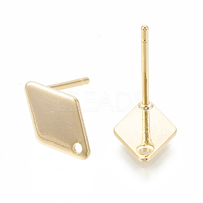 Brass Stud Earring Findings X-KK-N186-60-1