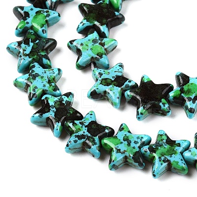 Spray Painted Synthetic Turquoise Beads Strands LS-UNKW-T001-11B-1