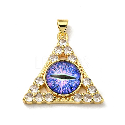 Golden Brass Pendants KK-L209-007G-09-1