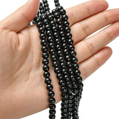 Eco-Friendly Dyed Glass Pearl Round Beads Strands LS-HY-A002-6mm-RB080-1