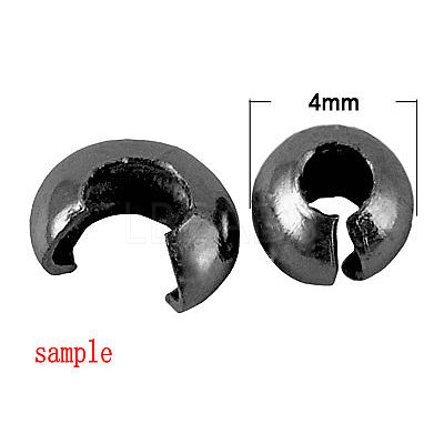 Brass Crimp Beads Covers X-KK-G016-G-NF-1