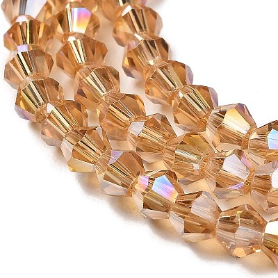 Transparent Electroplate Glass Beads Strands LS-EGLA-A039-T6mm-B18-1