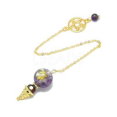 Round Resin Dowsing Pendulum Big Pendants G-C117-01G-10-1