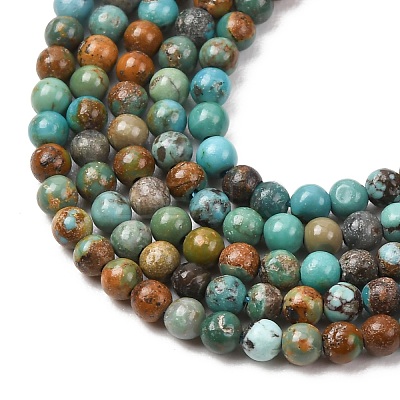 Natural HuBei Turquoise Beads Strands G-H358-A09-3mm-01-1