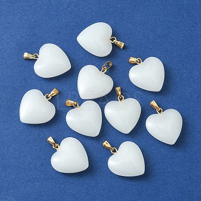 Imitation Jade Glass Pendants GLAA-YW0003-01B-1