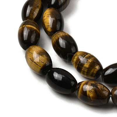 Natural Tiger Eye Beads Strands G-A275-A01-8x12mm-1