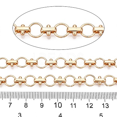 Alloy Round Ring Link Chains LCHA-T002-01KCG-1