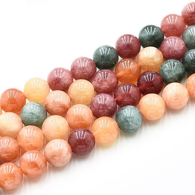 Natural Quartz Beads Strands G-N355-8mm-18-1