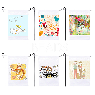 Polyester Garden Flag DIY-GL0001-30-1