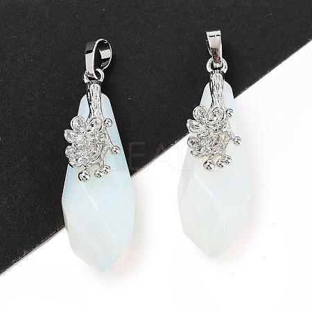 Opalite Faceted Teardrop Pendants G-Q163-04P-04-1