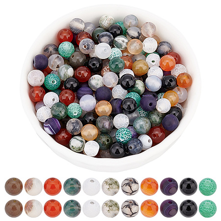 ARRICRAFT 220Pcs 11 Styles Natural Gemstone Beads G-AR0004-95-1