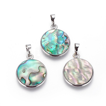 Abalone Shell/Paua Shell Pendants SSHEL-L008-74P-1