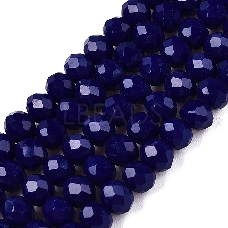 Opaque Solid Color Imitation Jade Glass Beads Strands EGLA-A044-P4mm-D07-1