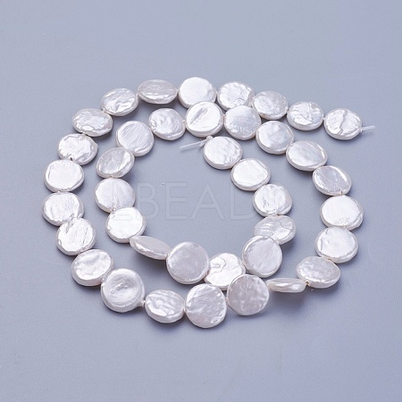 Shell Pearl Beads Strands X-BSHE-P030-01C-1