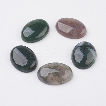 Natural Indian Agate Flat Back Cabochons G-G741-30x40mm-03-1