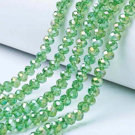 Electroplate Glass Beads Strands X-EGLA-A034-T10mm-B11-1