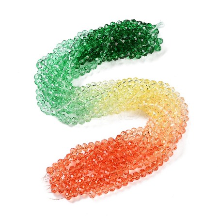 Transparent Painted Glass Beads Strands DGLA-A034-T6mm-A04-1