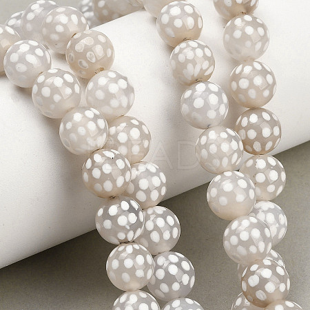 Tibetan Style dZi Beads Strands GG-NH0001-A04-10MM-1