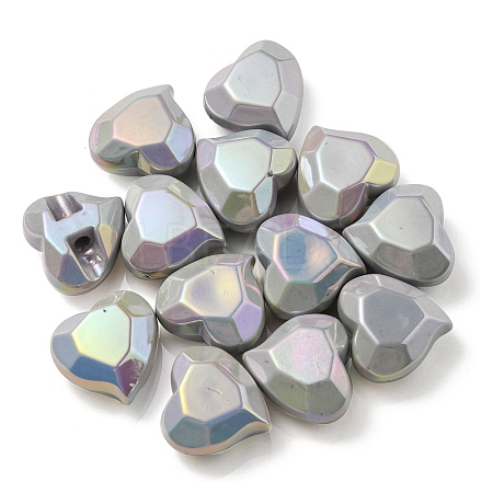 UV Plating Rainbow Iridescent Acrylic Beads OACR-P010-03F-1
