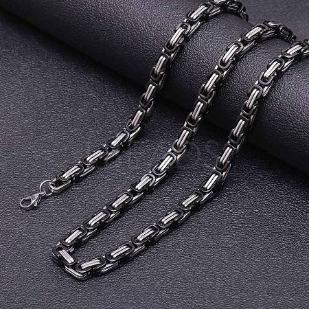 Stainless Steel Byzantine Chains Necklaces for Men FS-WG56795-53-1
